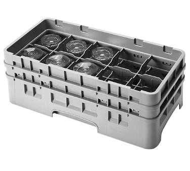 Cambro 10HS434119 Camrack Glass Rack, Sherwood Green, Half Size, 10 Compartment, 3-7/16 Max Dia, 5-1/4 Max Height — Case of 4 pieces