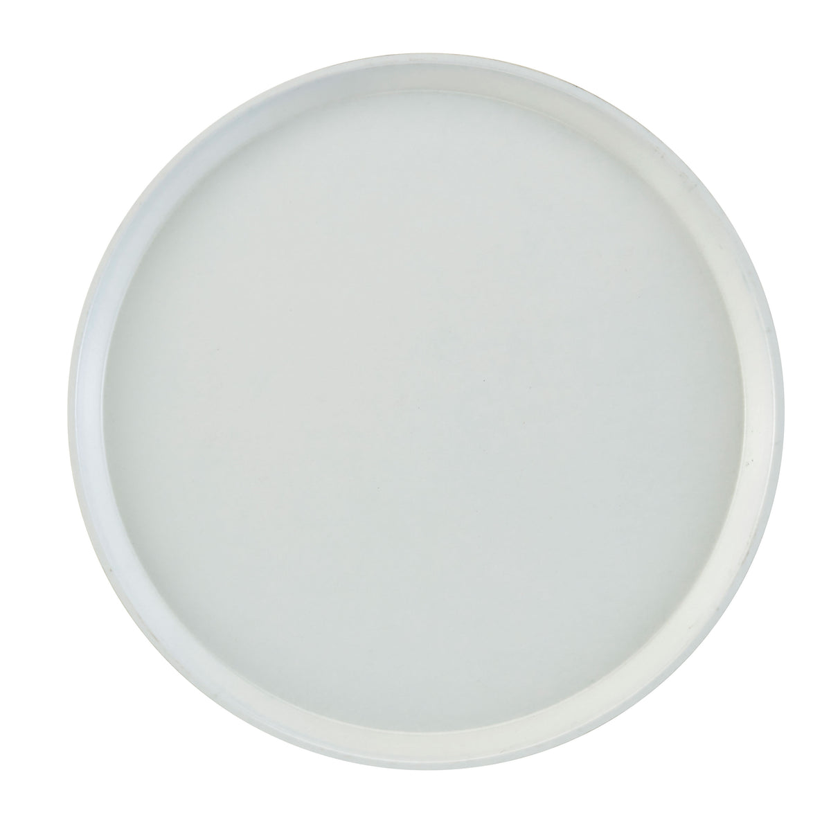 Cambro 1200148 - 12" Round Fiberglass Cafeteria Tray, White, NSF, Dishwasher Safe — Case of 12 pieces