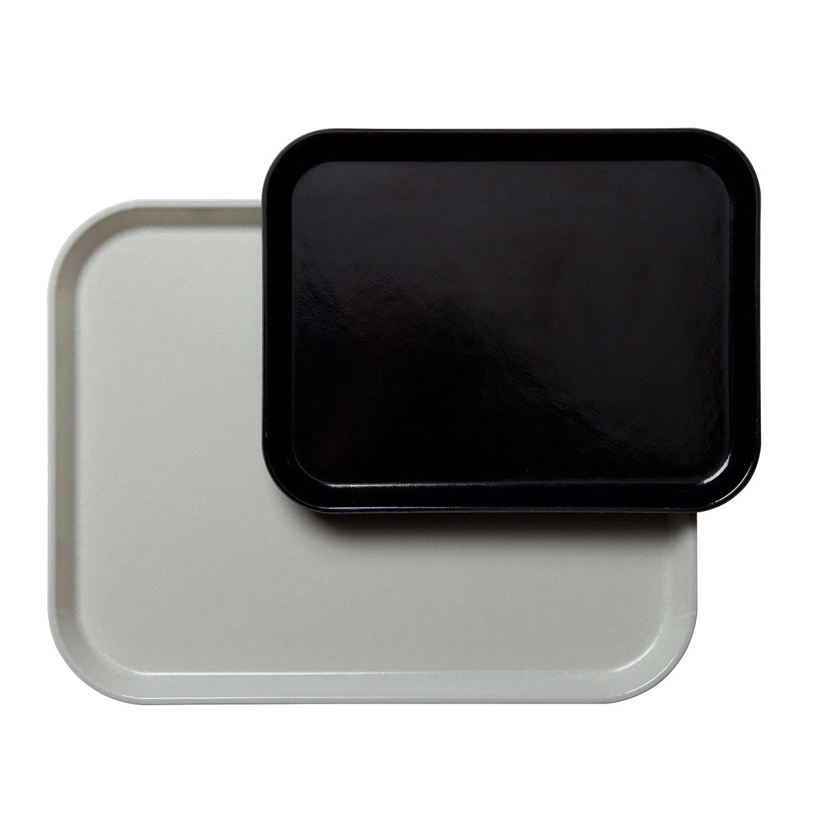 Cambro 1216CL110 - 12" x 16-5/16" Black Fiberglass Rectangular Tray, NSF, Dishwasher Safe — Case of 12 pieces