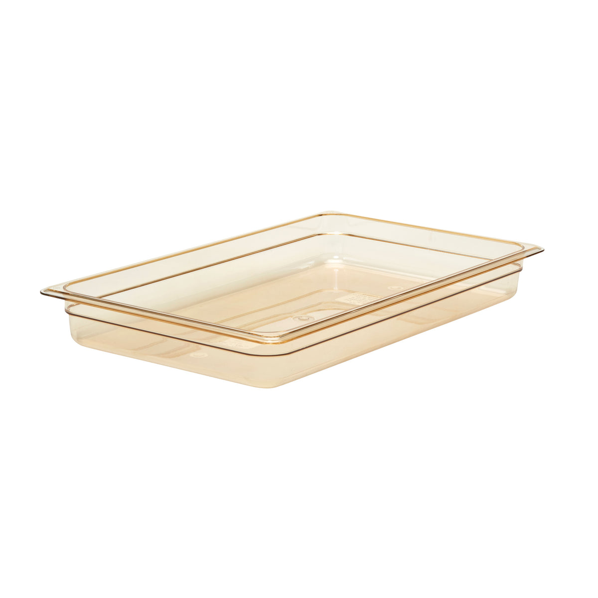 Cambro 12HP150 2-1/2" Deep Amber Plastic Food Pan, Hi-Temp Non-Stick, -40°F to 375°F, NSF — Case of 6 pieces
