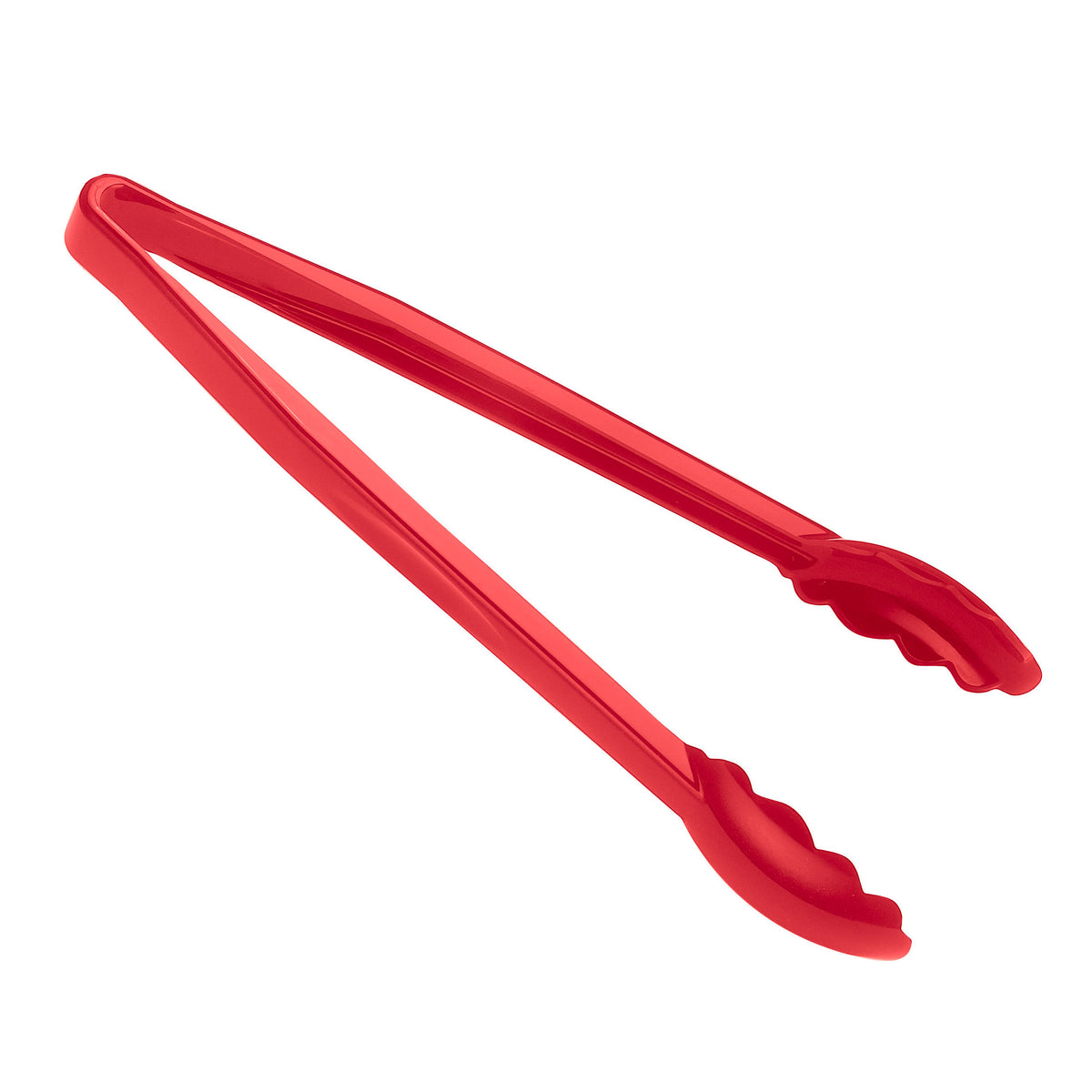 Cambro 12TGS404 - 12" Red Plastic Serving Tongs, Heat-Resistant, Dishwasher Safe — Case of 12 pieces