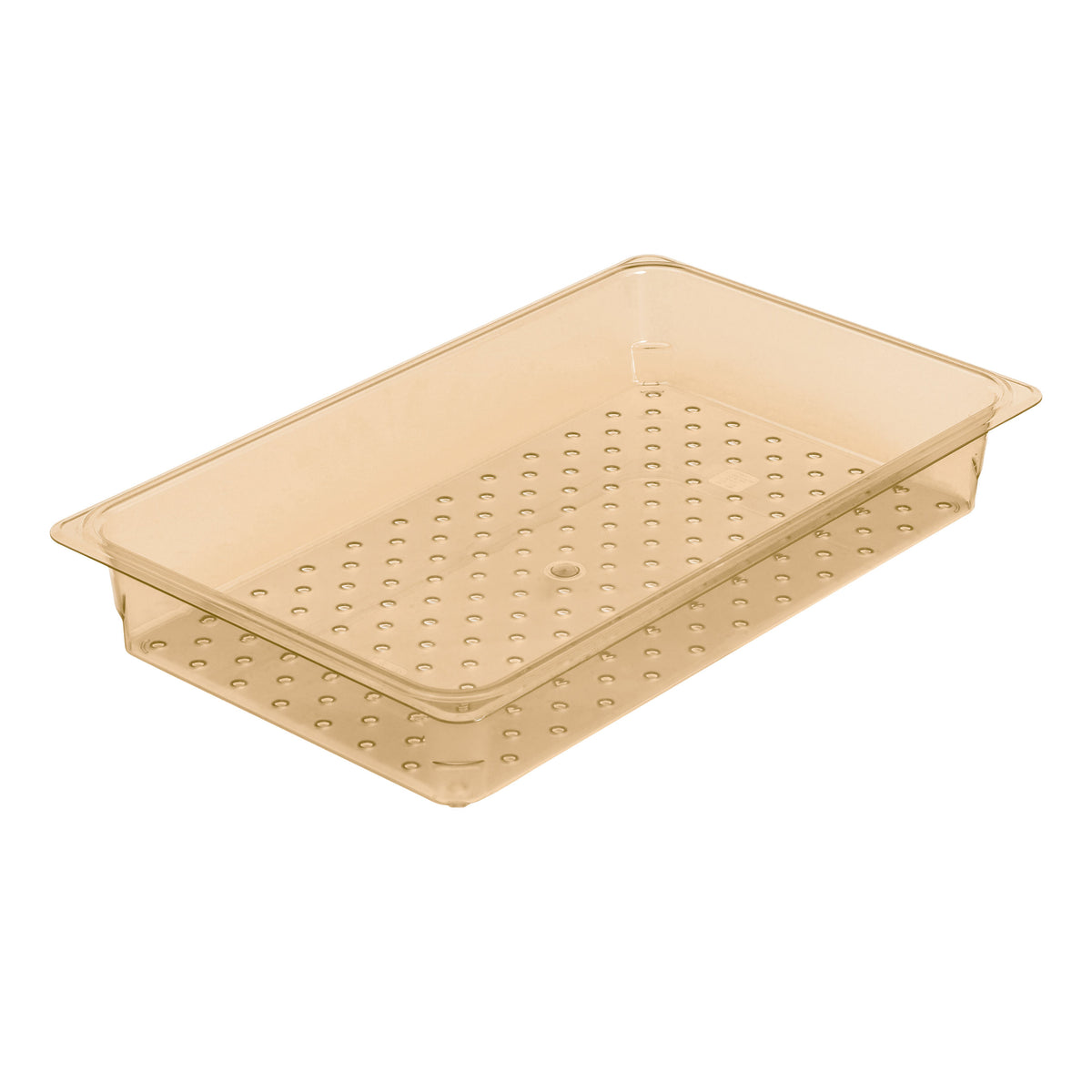 Cambro 13CLRHP150 H-Pan Full-Size Colander, 3" Deep, Amber Plastic, NSF, -40°F-300°F — Case of 6 pieces