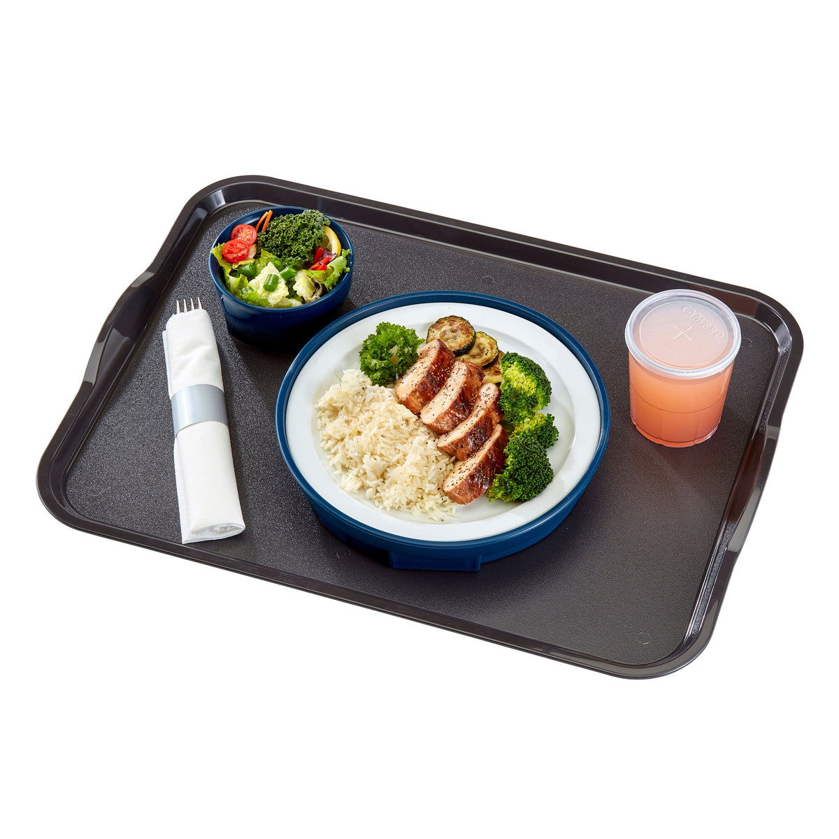 Cambro 1418CWNSH110 - 14" x 18" Black Tray, Handles, Non-Skid, NSF, Dishwasher Safe, USA — Case of 12 pieces