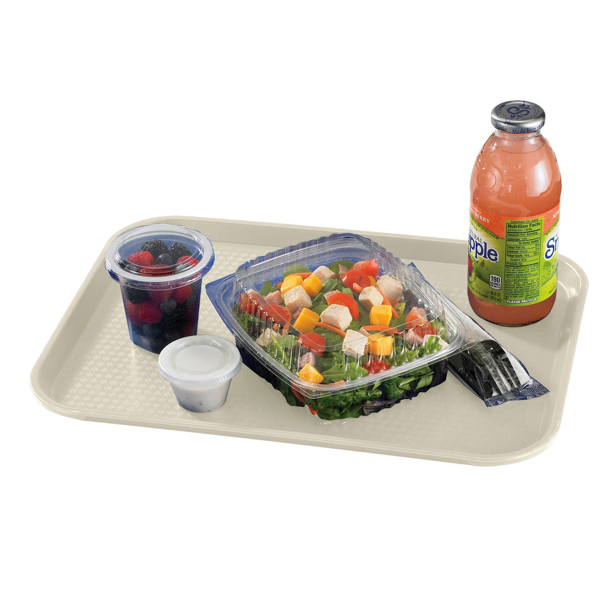 Cambro 1418FF106 Fast Food Tray - 13-13/16" x 17-3/4" Polypropylene, Light Peach, NSF, Made in USA — Case of 12 pieces
