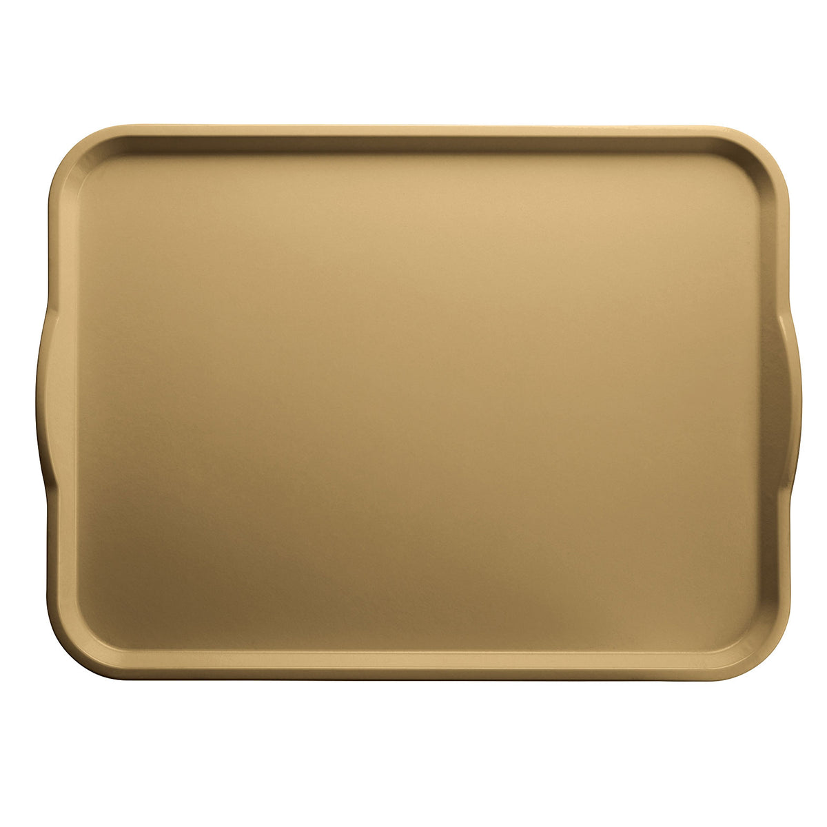 Cambro 1418H514 Dietary Tray, 14" x 18" Rectangular Fiberglass, Earthen Gold, NSF, High Impact — Case of 12 pieces