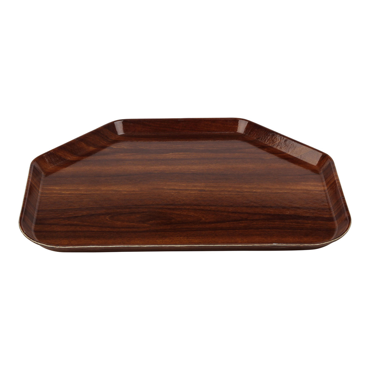 Cambro 1418TR308 Camtray Trapezoid Tray, 14" x 18", Fiberglass, Wood Color — Case of 12 pieces