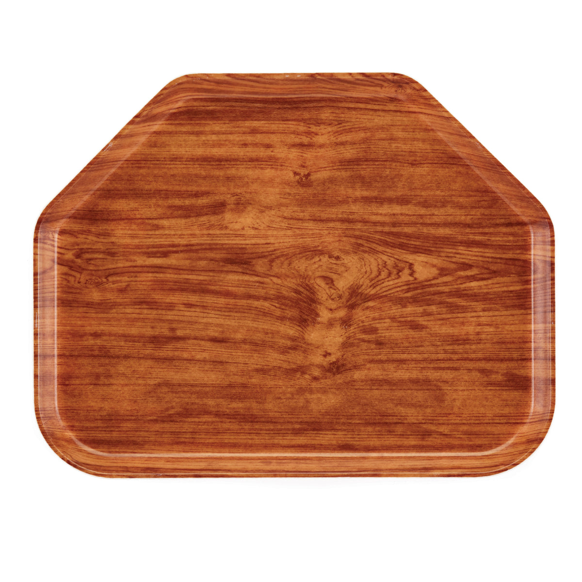 Cambro 1418TR309 Camtray Trapezoid Tray, 14" x 18", Fiberglass, Java Teak Finish, NSF, Made in USA — Case of 12 pieces