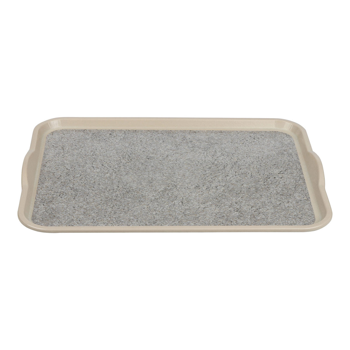 Cambro 1418VCH380 Camtray Rectangular Tray, 14" x 18", Ivory Sahara Pattern, Dishwasher Safe — Case of 12 pieces