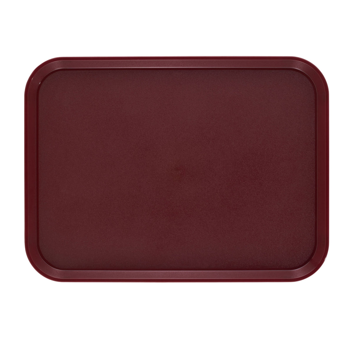 Cambro 1520CWNS488 Rectangular Tray, 15" x 20", Cranberry Plastic, Non-Skid, Lugs, Dishwasher Safe — Case of 12 pieces