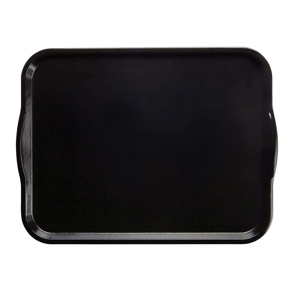 Cambro 1520H110 Camtray Rectangular Tray, 15" x 20", Black Fiberglass with Handles, High-Impact, NSF — Case of 12 pieces