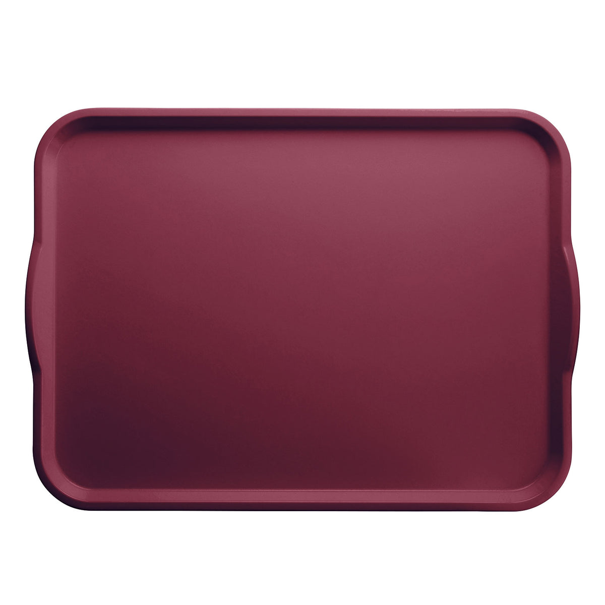 Cambro 1520H522 Rectangular Tray, 15" x 20", Burgundy Fiberglass Handles, NSF, Made in USA — Case of 12 pieces