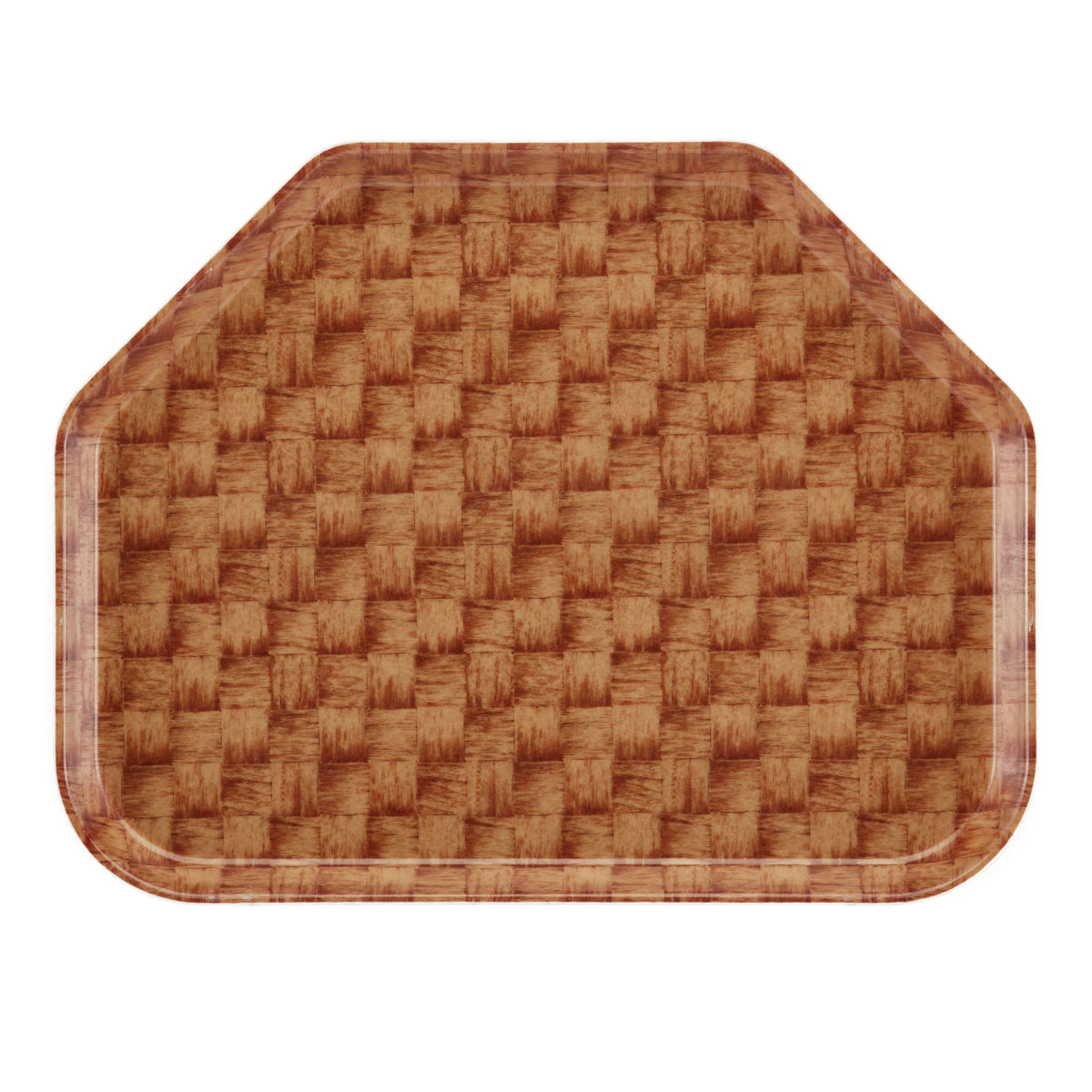 Cambro 1520TR301 Trapezoid Tray, 14-9/16" x 19-1/2", Fiberglass, Wood Basketweave, NSF — Case of 12 pieces