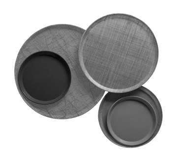 Cambro 1550536 - 16" Round Fiberglass Camtray, Lemon Chiffon Yellow, Profile, Dishwasher Safe, NSF — Case of 12 pieces