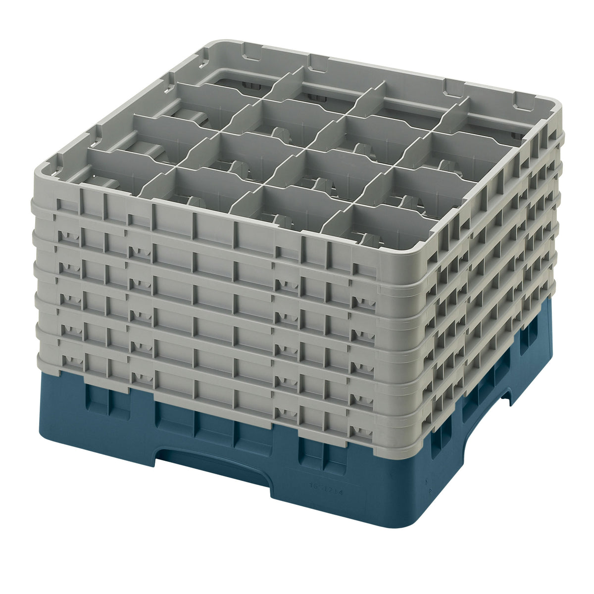 Cambro 16S1214414 Camrack Glass Rack, Teal, Full Size, 19-3/4" x 13-3/4", 16 Compartments, 4-3/8" Max Dia — Case of 2 pieces