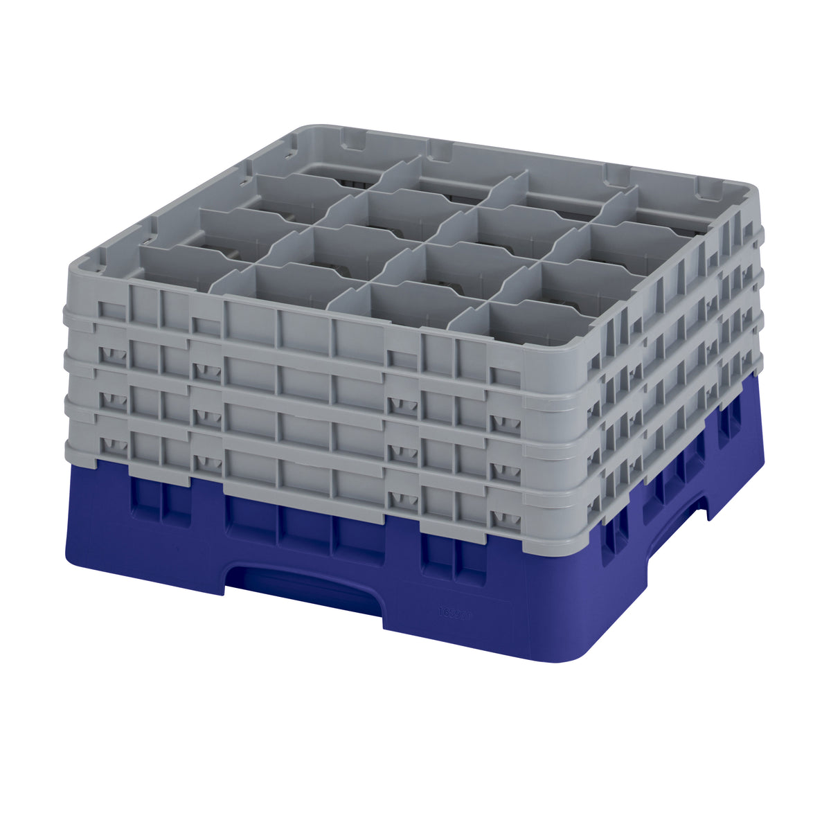 Cambro 16S900186 Camrack Glass Rack, Navy Blue, Full Size, 19-3/4 x 19-3/4, 16 Compartments — Case of 2 pieces