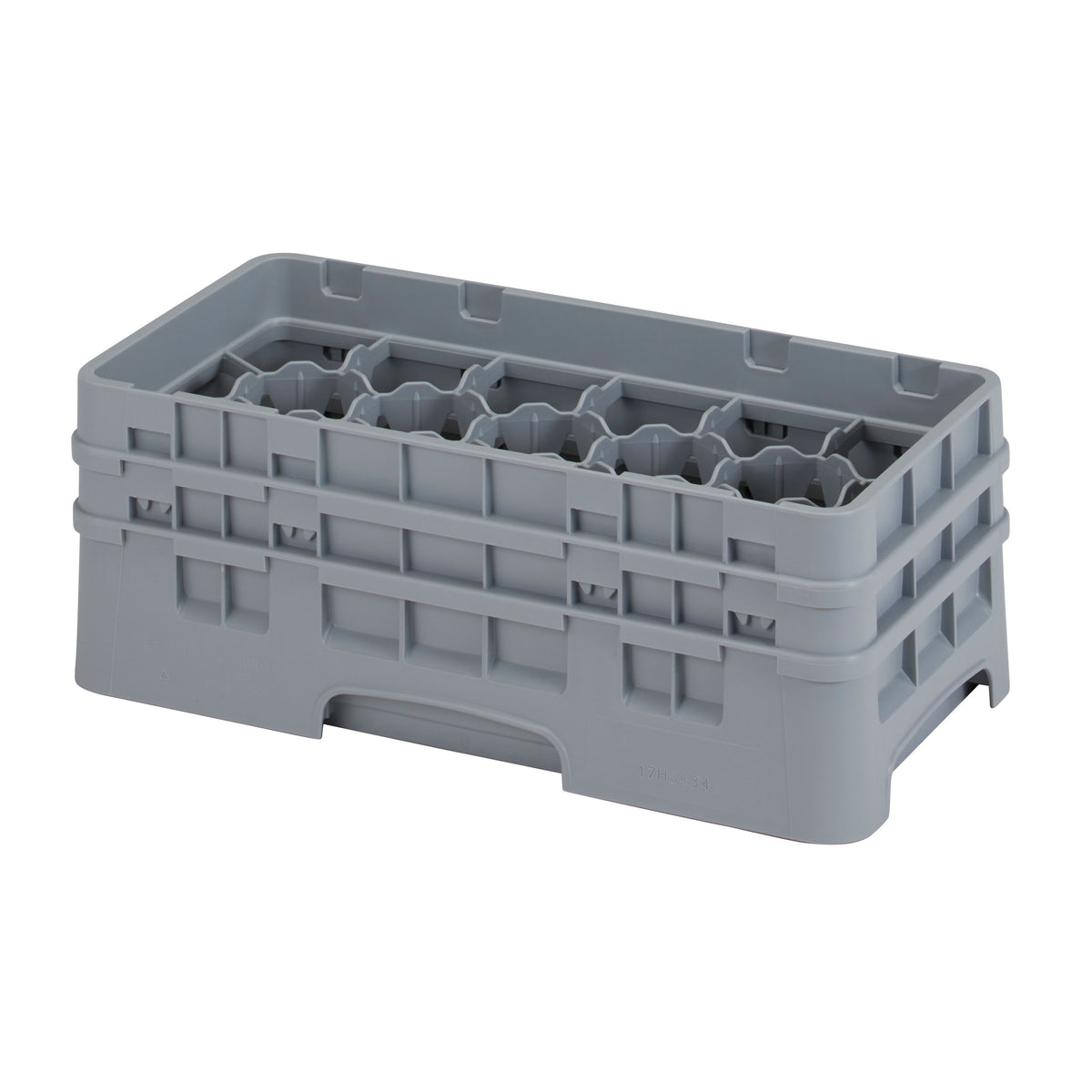 Cambro 17HS434151 Camrack Glass Rack, Half Size, Soft Gray, 17 Compartments, 10x19.75x7.25in — Case of 4 pieces