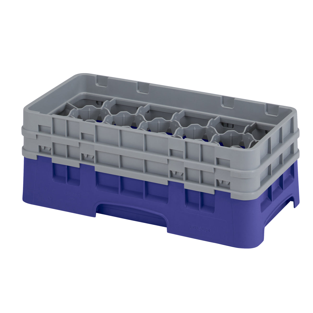Cambro 17HS434186 Camrack Glass Rack, Navy Blue, Half Size, 17 Compartments, 10x19.75x7.25in — Case of 4 pieces