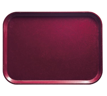 Cambro 1826522 Rectangular Tray, 17.9" x 25.8" Fiberglass, Burgundy Wine, NSF, Dishwasher Safe — Case of 6 pieces