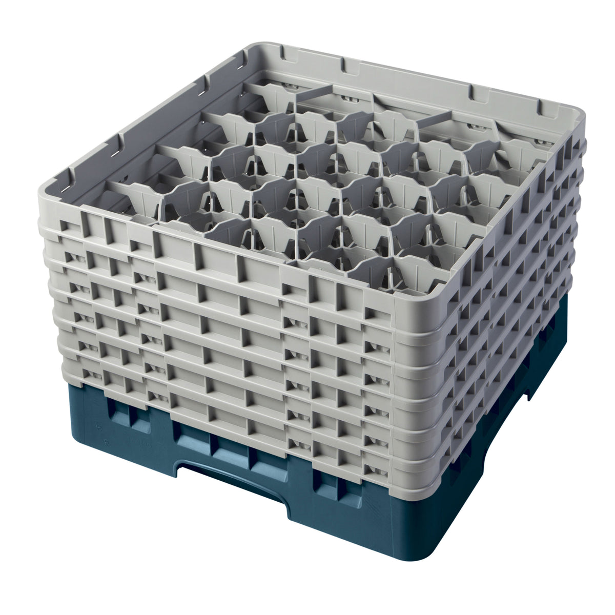 Cambro 20S1114414 Camrack Glass Rack, Teal, Full Size, 20 Compartments, 19-3/4" x 19-3/4", HACCP — Case of 2 pieces