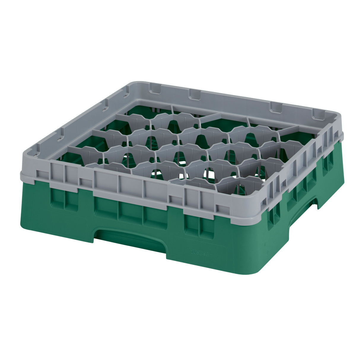 Cambro 20S318119 Camrack Glass Rack, Sherwood Green, 20 Compartments, 19-3/4" x 19-3/4", HACCP Compliant — Case of 5 pieces