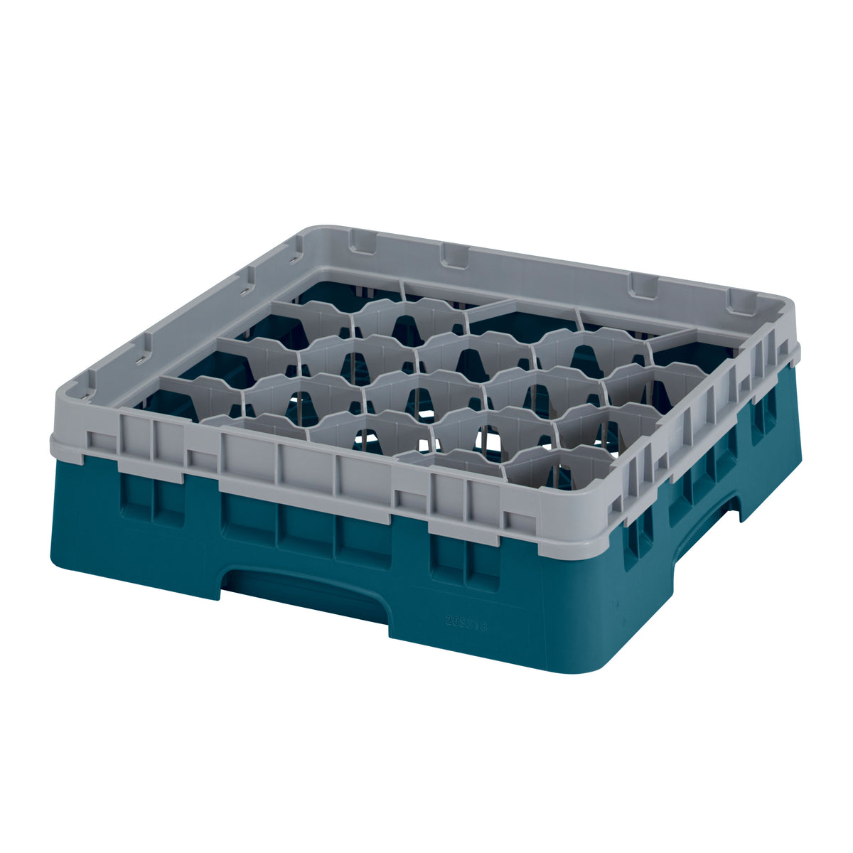 Cambro 20S318414 Camrack Glass Rack, Teal, Full Size, 19-3/4" x 19-3/4", 20 Compartments, 3-7/8" Max Dia — Case of 5 pieces