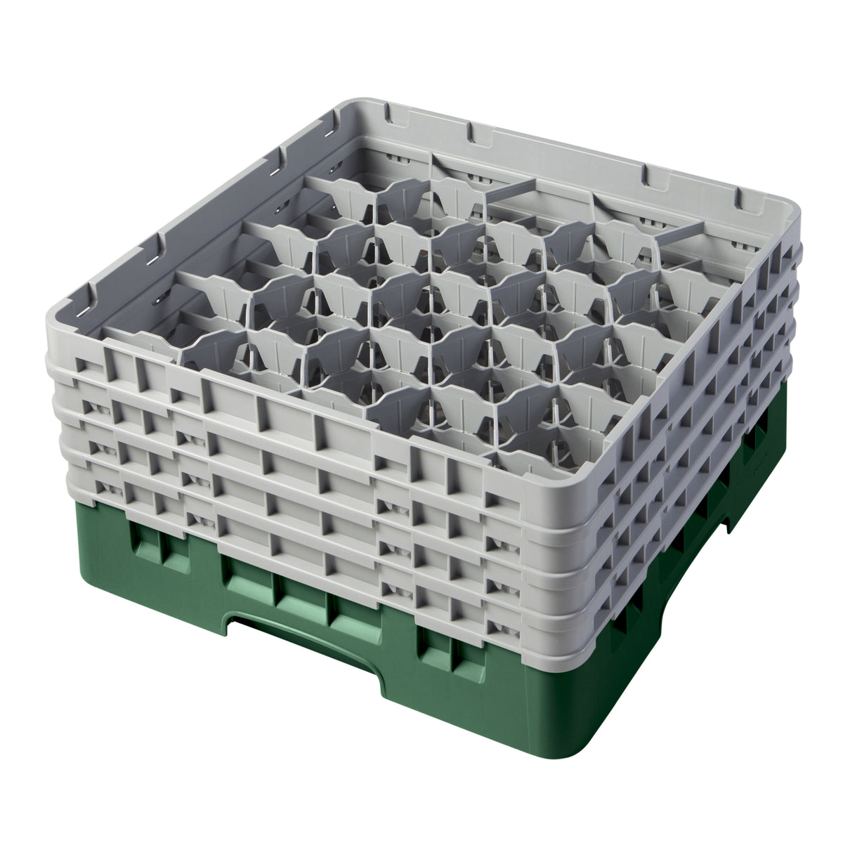 Cambro 20S800119 Camrack Glass Rack, Sherwood Green, 20 Compartments, 19-3/4" x 19-3/4", 8-1/2" Height — Case of 2 pieces