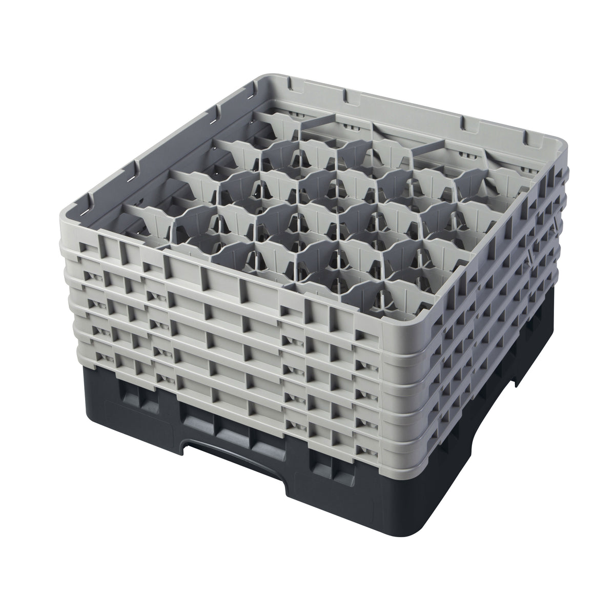 Cambro 20S958110 Camrack Glass Rack, Black, Full Size, 20 Compartments, 3-7/8" Max Dia, 10-1/8" Max Height — Case of 2 pieces