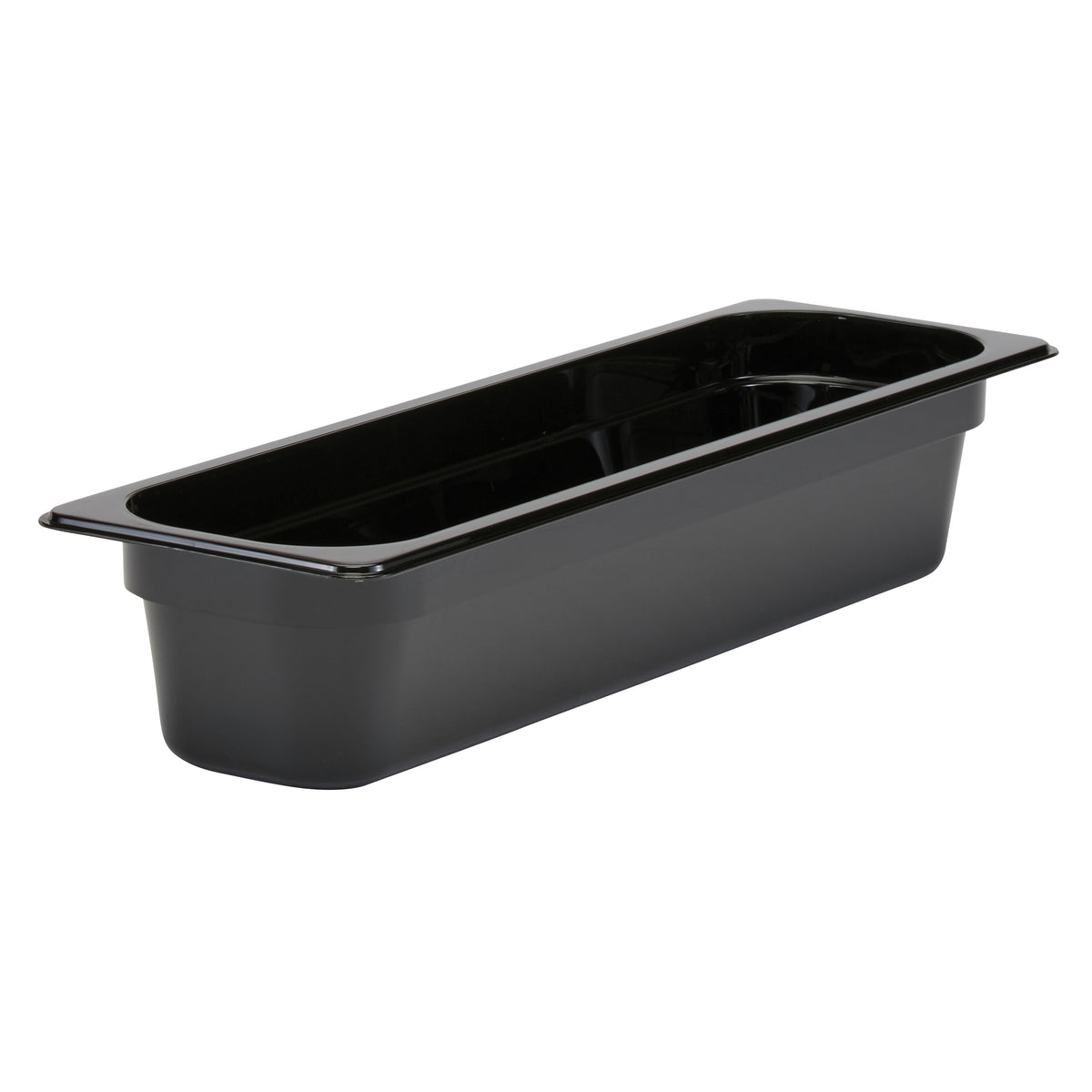 Cambro 24LPCW110 Food Pan - 5.3 Qt (1/2 Size Long), 4" Deep, Black Polycarbonate, NSF — Case of 6 pieces