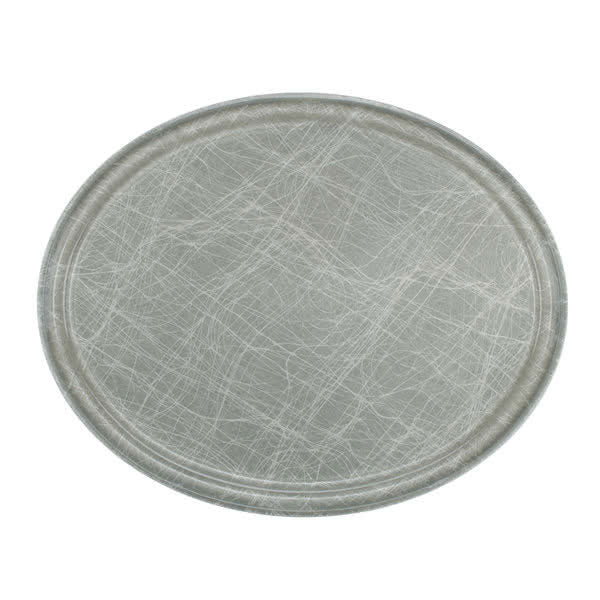 Cambro 2500215 Camtray Oval Tray, 19-1/4" x 24" Fiberglass, Abstract Gray, NSF, Dishwasher Safe — Case of 6 pieces