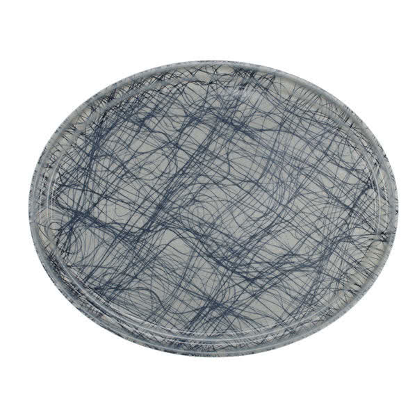Cambro 2500277 - Oval Camtray Tray, 19-1/4" x 24" Gray Fiberglass, Dishwasher Safe, NSF — Case of 6 pieces