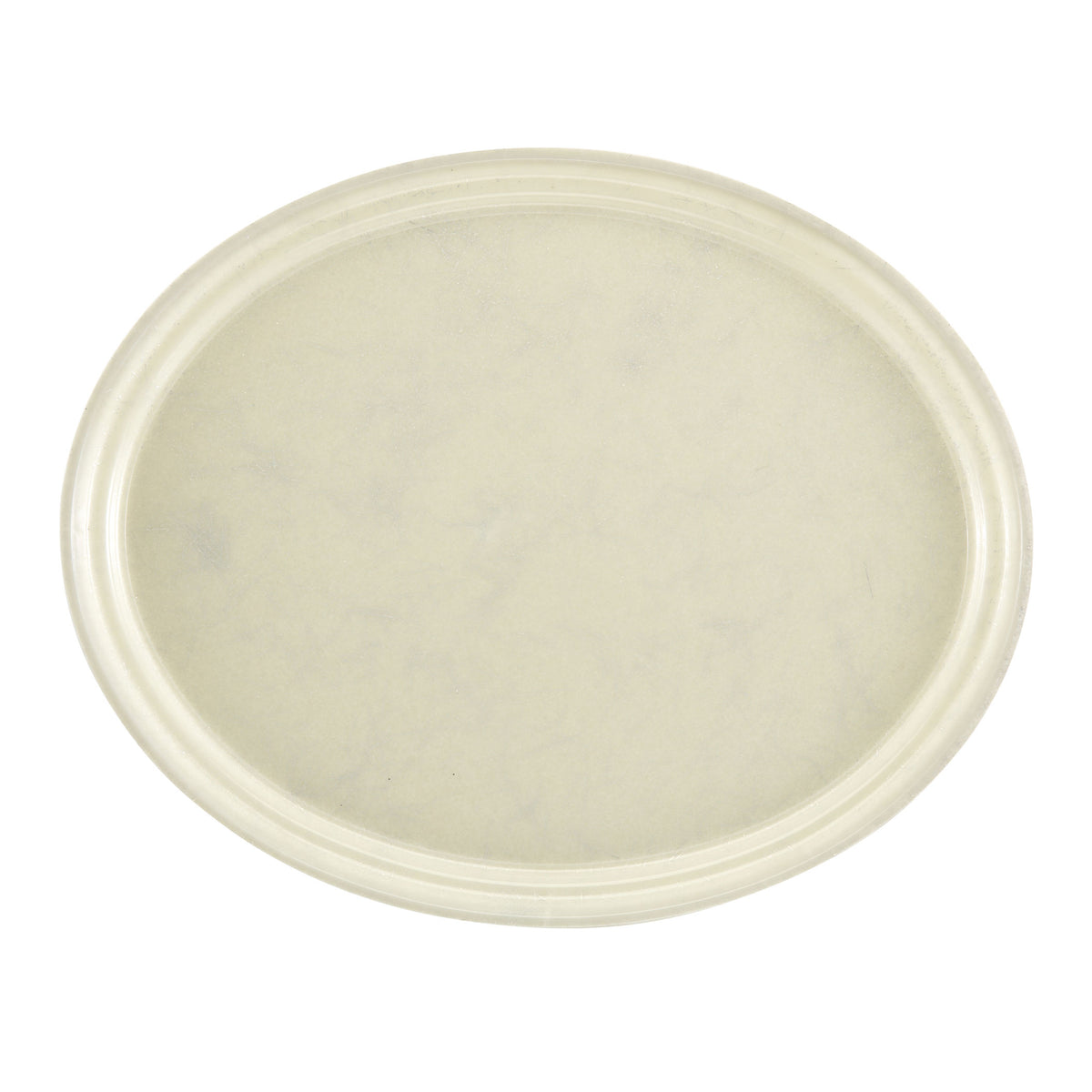 Cambro 2500531 Oval Serving Tray, 19-1/4" x 24" Fiberglass, Silver Finish, Dishwasher Safe, NSF — Case of 6 pieces