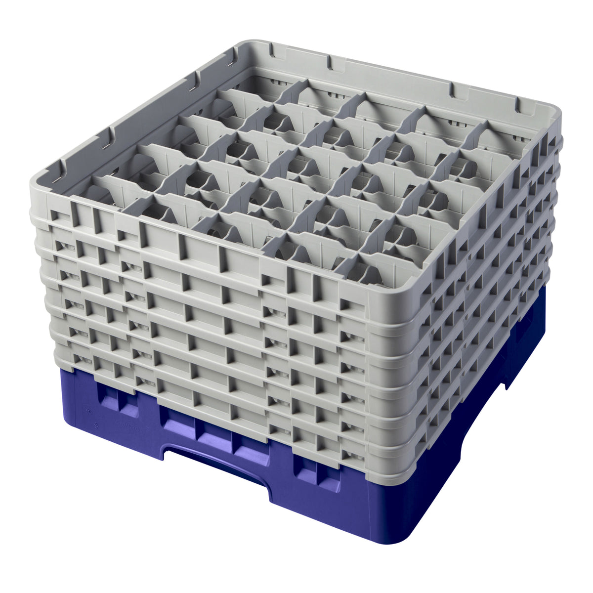 Cambro 25S1114186 Camrack Glass Rack, Navy Blue, Full Size, 19-3/4" x 19-3/4", 25 Compartments — Case of 2 pieces