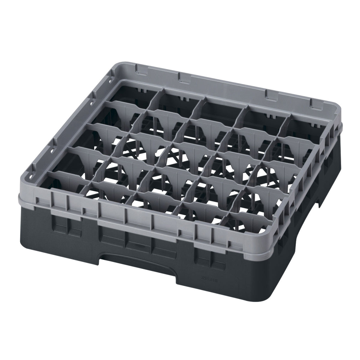 Cambro 25S318110 Camrack Glass Rack, Black, Full Size, 19-3/4 x 19-3/4, 25 Compartments, 3-7/16 Max Dia, HACCP — Case of 5 pieces