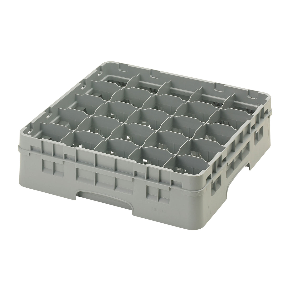 Cambro 25S418151 Camrack Glass Rack, Soft Gray, Full Size, 19-3/4 x 19-3/4, 25 Compartments — Case of 5 pieces