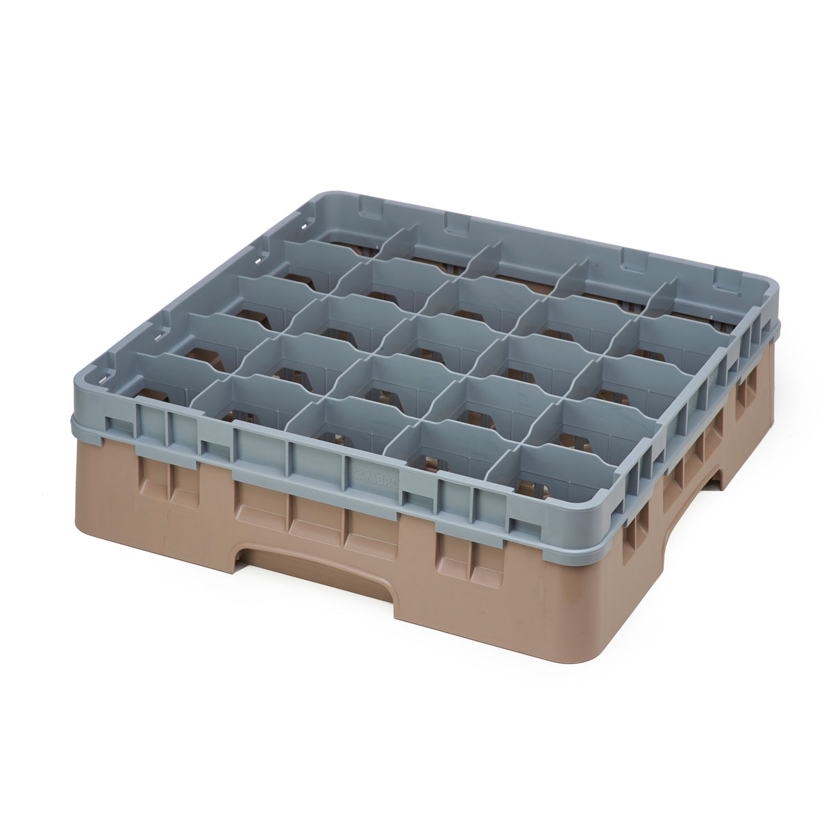 Cambro 25S418184 Camrack Glass Rack, Full Size, Beige, 19-3/4 x 19-3/4, 25 Compartments — Case of 5 pieces
