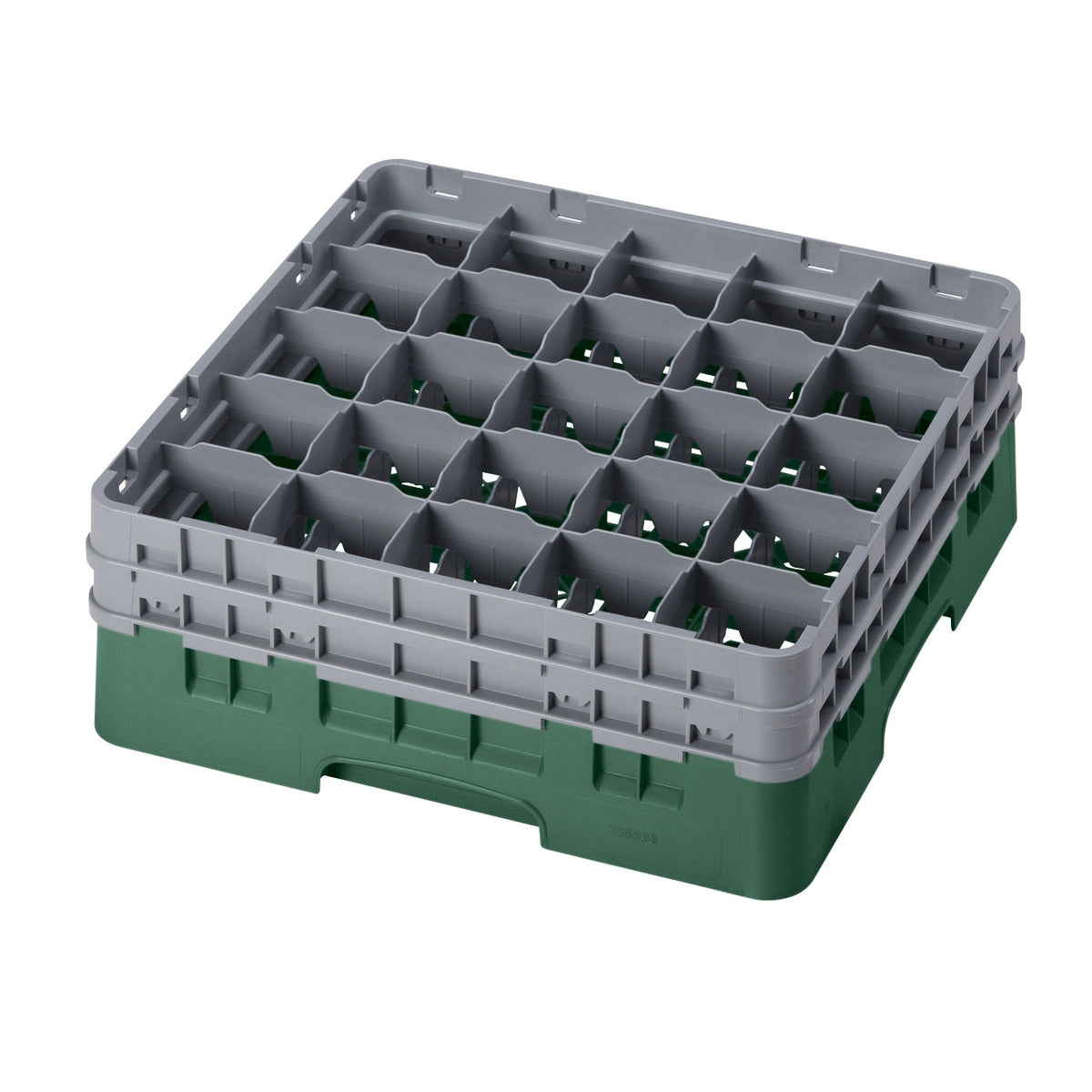 Cambro 25S534119 Camrack Glass Rack, Sherwood Green, Full Size, 19-3/4"x19-3/4"x7-1/4", 25 Compartments — Case of 4 pieces
