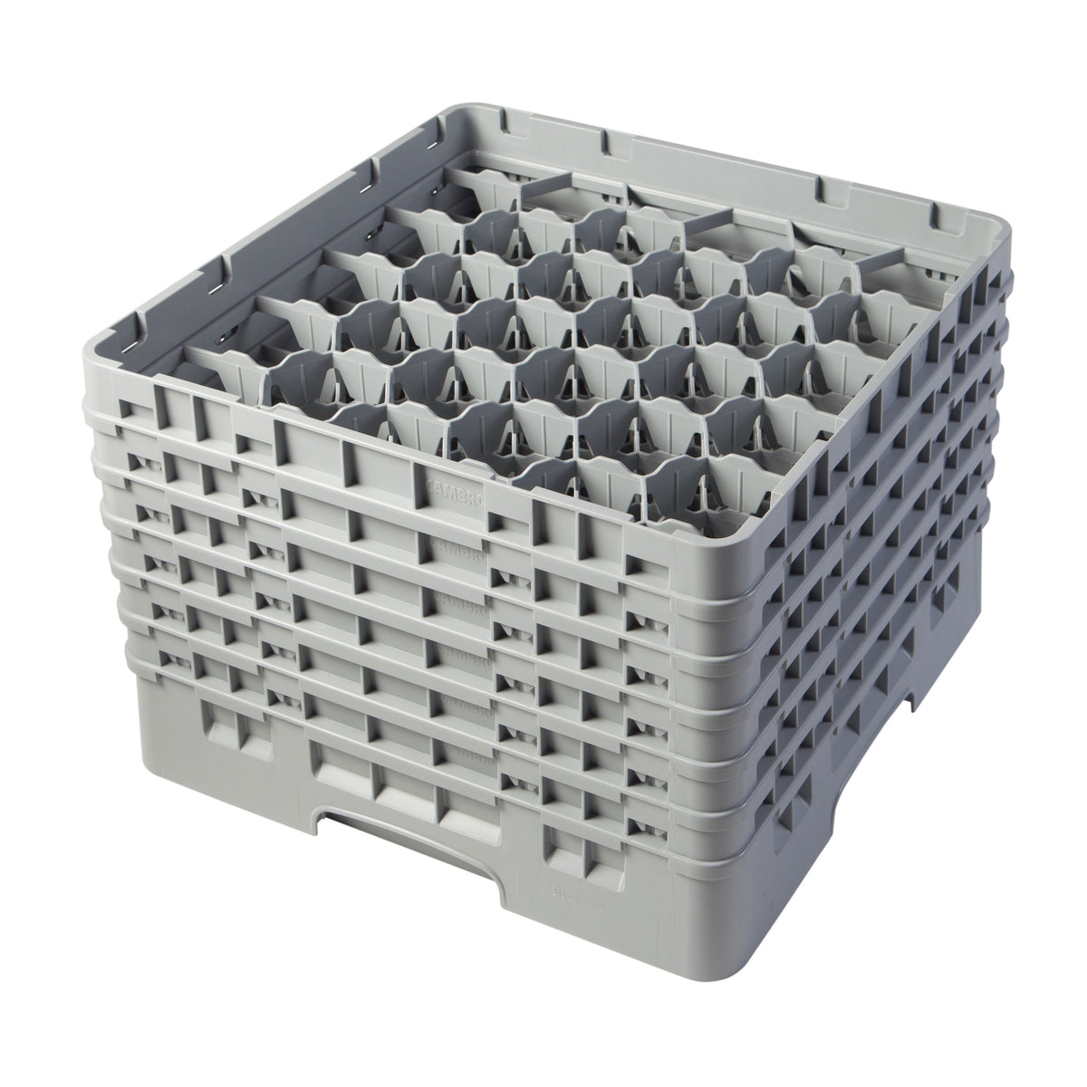 Cambro 30S1114151 Camrack Glass Rack, Full Size, Soft Gray, 30 Compartments, 19-3/4" x 19-3/4", HACCP Compliant — Case of 2 pieces