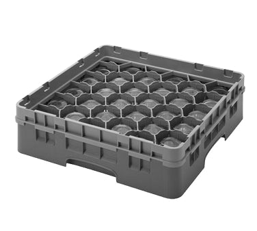 Cambro 30S318163 Camrack Glass Rack, Red, Full Size, 19-3/4" x 19-3/4", 30 Compartments — Case of 5 pieces