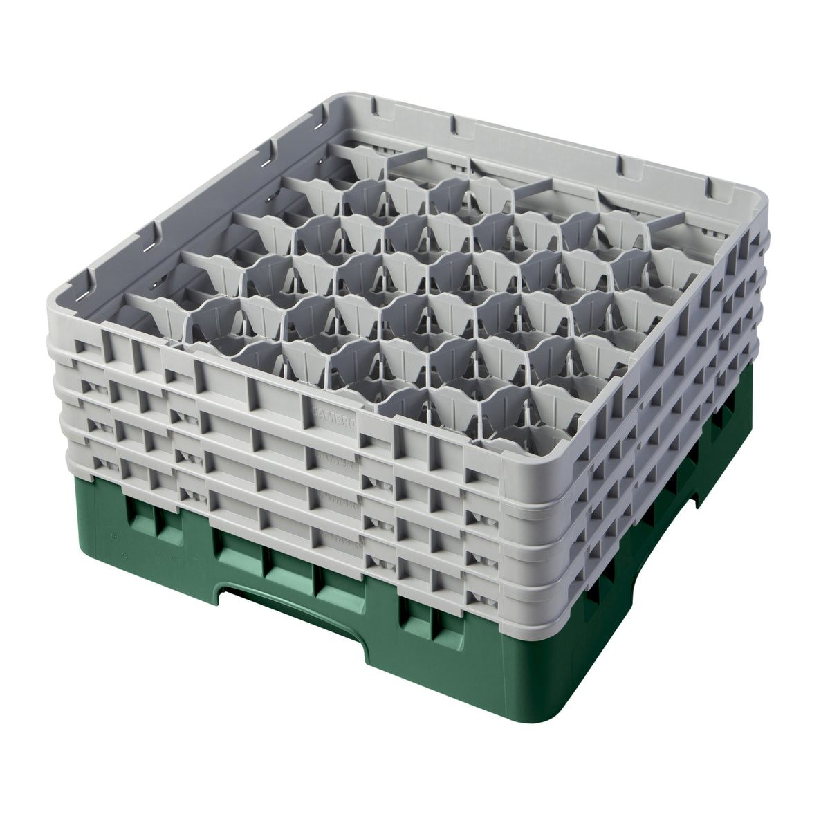 Cambro 30S800119 Camrack Glass Rack, Sherwood Green, Full Size, 19-3/4" x 19-3/4", 30 Compartments, 8-1/2" Height — Case of 2 pieces