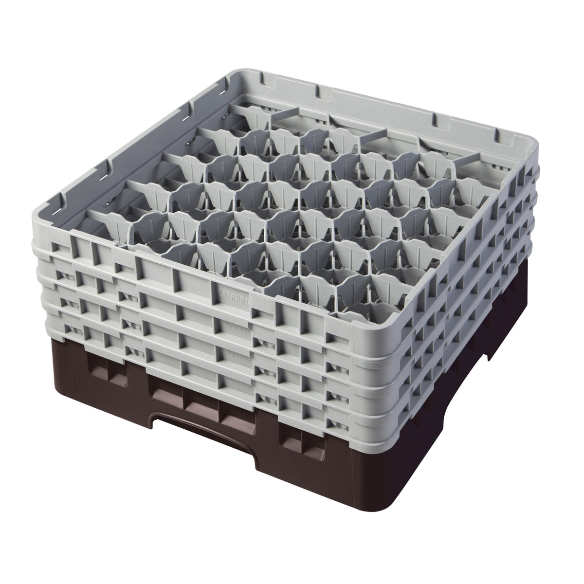 Cambro 30S800167 Camrack Glass Rack, Full Size, Brown, 19-3/4 x 19-3/4, 30 Compartments — Case of 2 pieces
