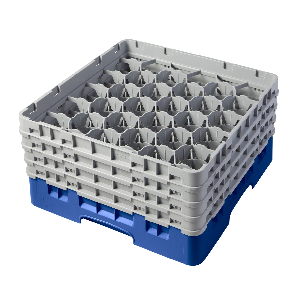 Cambro 30S800168 Camrack Glass Rack, Full Size, Blue, 19-3/4" x 19-3/4", 30 Compartments, 8-1/2" Height — Case of 2 pieces