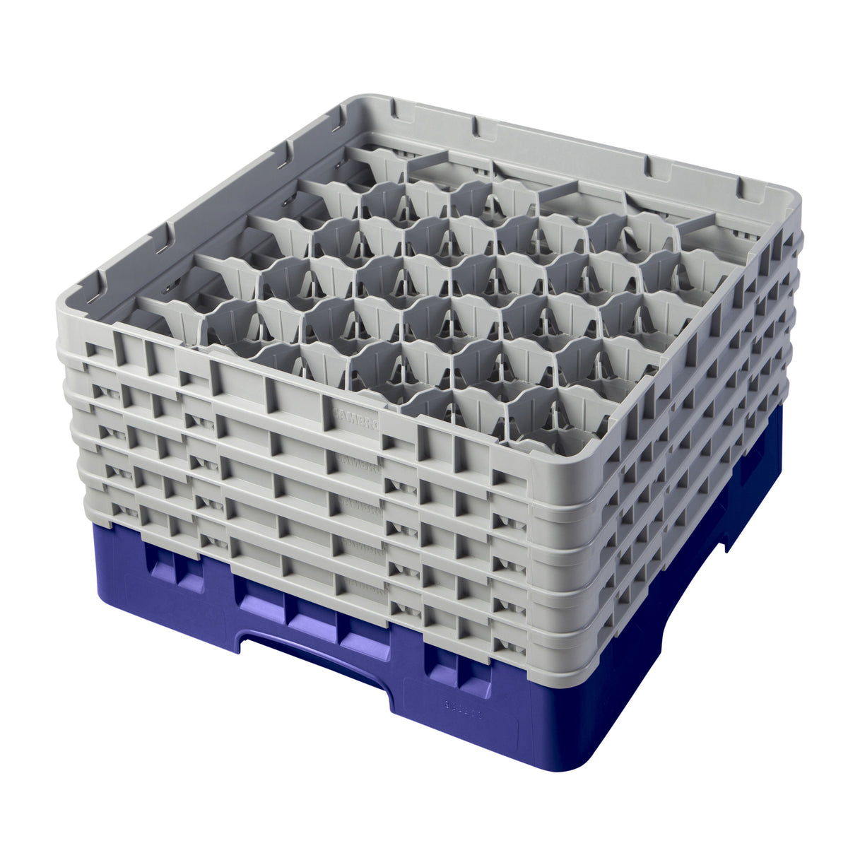 Cambro 30S958186 Camrack Glass Rack, Navy Blue, Full Size, 30 Compartments, 3-1/8" Max Dia, 10-1/8" Max Height — Case of 2 pieces