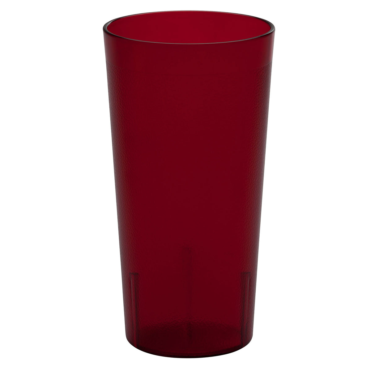 Cambro 3200P2156 - 32 oz Ruby Red SAN Tumbler, 3-15/16" Dia, Textured, Dishwasher Safe — Case of 24 pieces