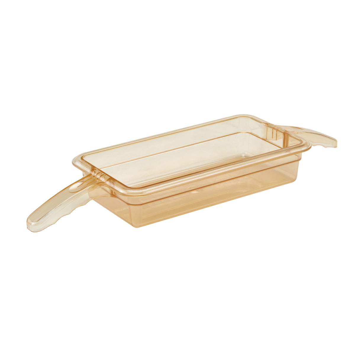 Cambro 32HP2H150 H-Pan 1/3-Size, 2-1/2″ Deep Amber Plastic Pan, Handle, -40°F to 375°F, NSF — Case of 6 pieces