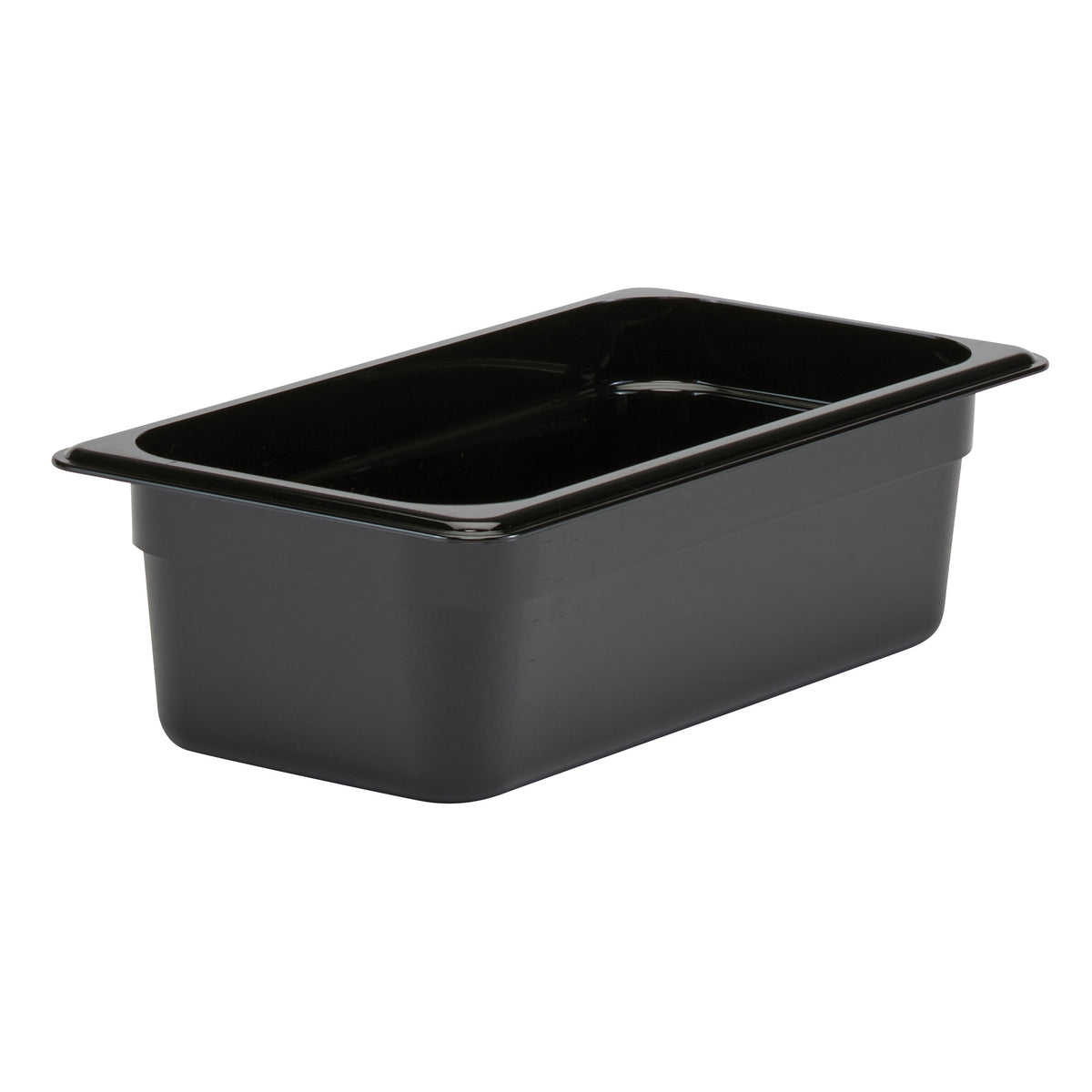 Cambro 34CW110 Food Pan - 3.8 Qt, 4" Deep, 1/3 Size, Black Polycarbonate, NSF — Case of 6 pieces