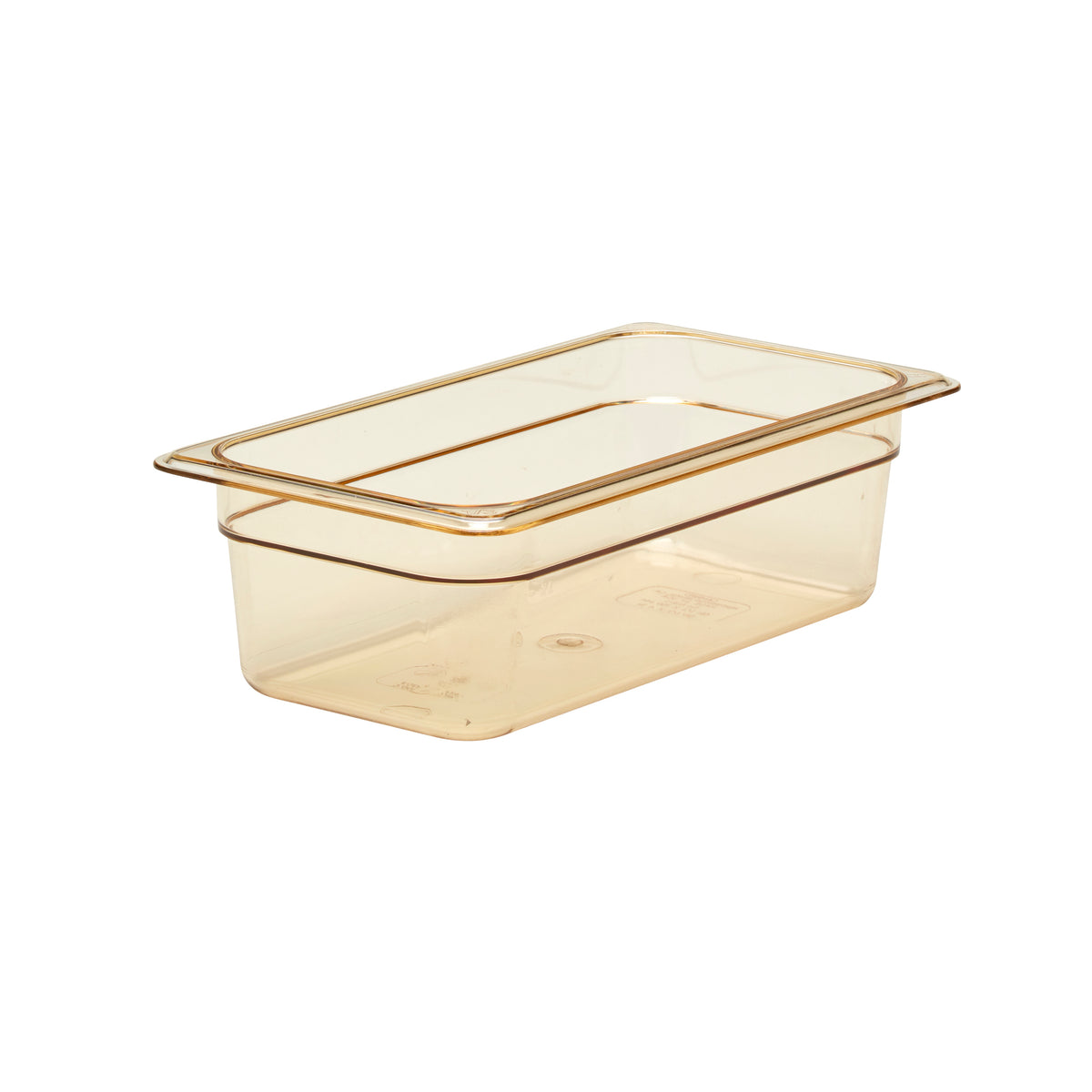 Cambro 34HP150 H-Pan 1/3 Size Hot Food Pan, 4" Deep Amber Plastic, Non-Stick, -40°F to 375°F, NSF — Case of 6 pieces