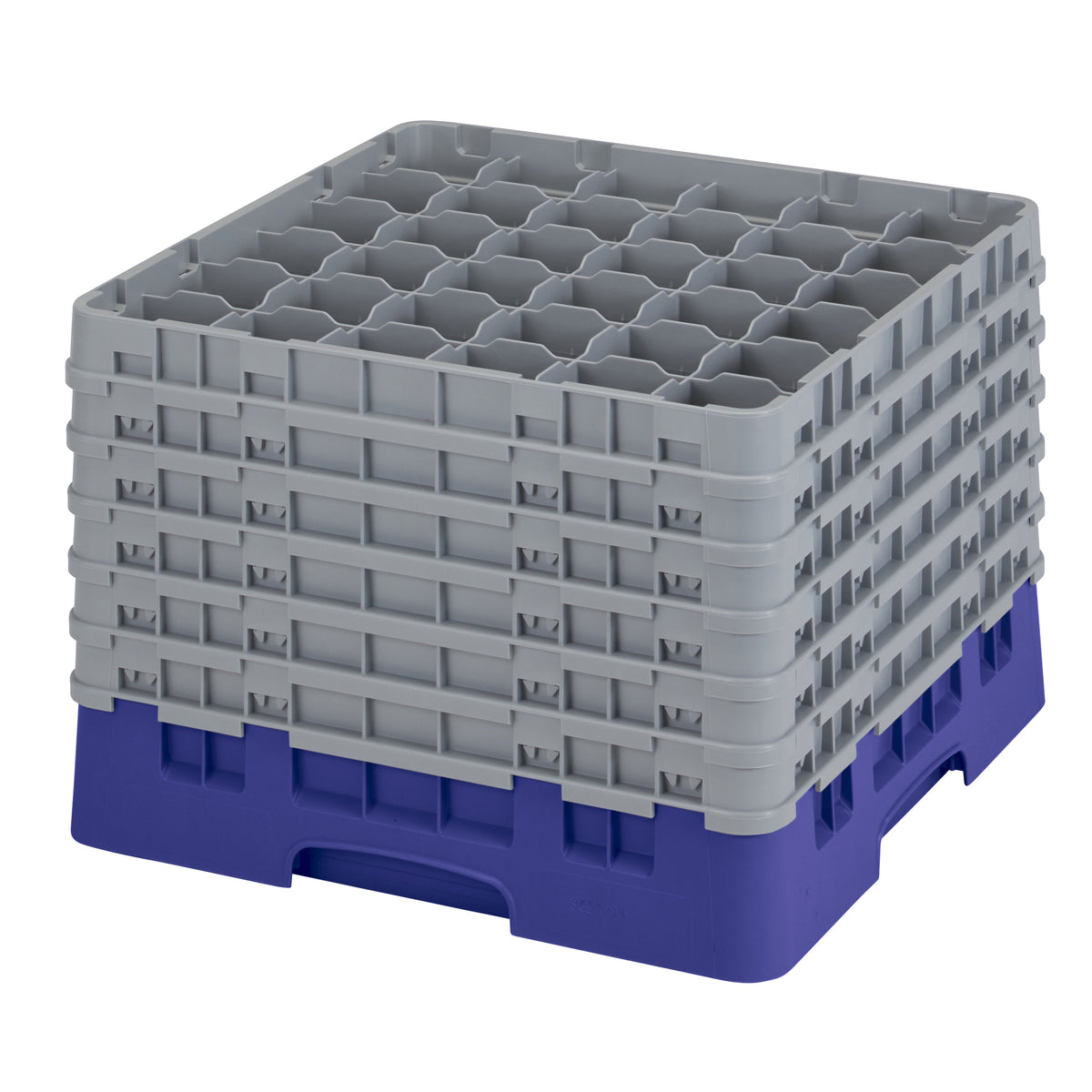 Cambro 36S1214186 Camrack Glass Rack, Navy Blue, Full Size, 36 Compartments, 2-7/8" Max Dia, 12-5/8" Max Height — Case of 2 pieces