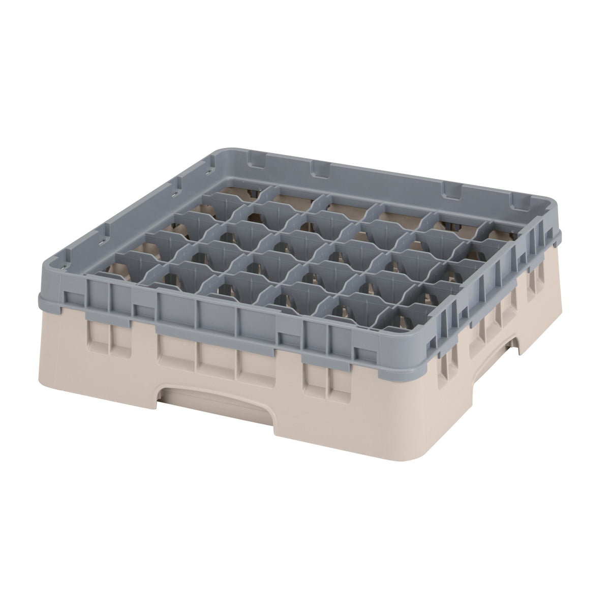 Cambro 36S318184 Camrack Glass Rack, Full Size, 19-3/4 x 19-3/4, 36 Compartments, Beige, HACCP Compliant — Case of 5 pieces