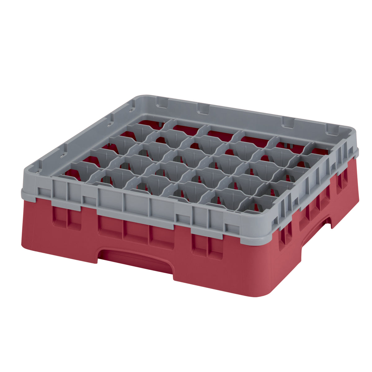 Cambro 36S318416 Camrack Glass Rack, Full Size, 19-3/4 x 19-3/4, 36 Compartments, Cranberry Red — Case of 5 pieces