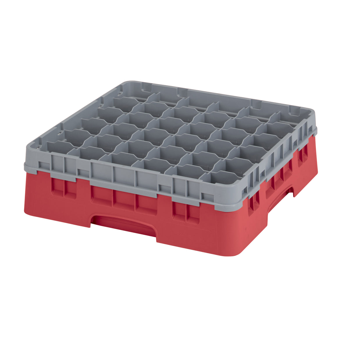 Cambro 36S418163 Camrack Glass Rack, Red, Full Size, 19-3/4 x 19-3/4, 36 Compartments — Case of 5 pieces